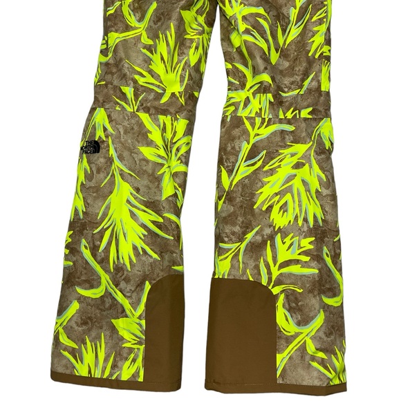 The North Face Freedom Insulated Ski Bib Utility Brown Prairie Print Small NEW - Picture 10 of 16
